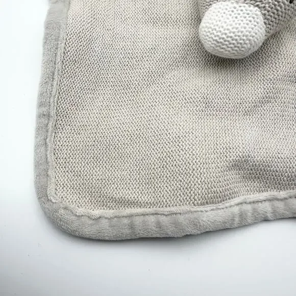 Peacock Alley Light Grey Fleece Giraffe Lovey Security Baby Blanket Soft Plush - Picture 7 of 10